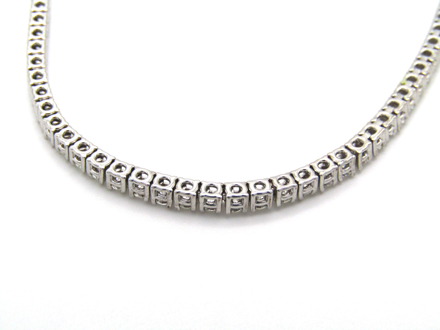 18K gold 8.4ctw diamond tennis necklace