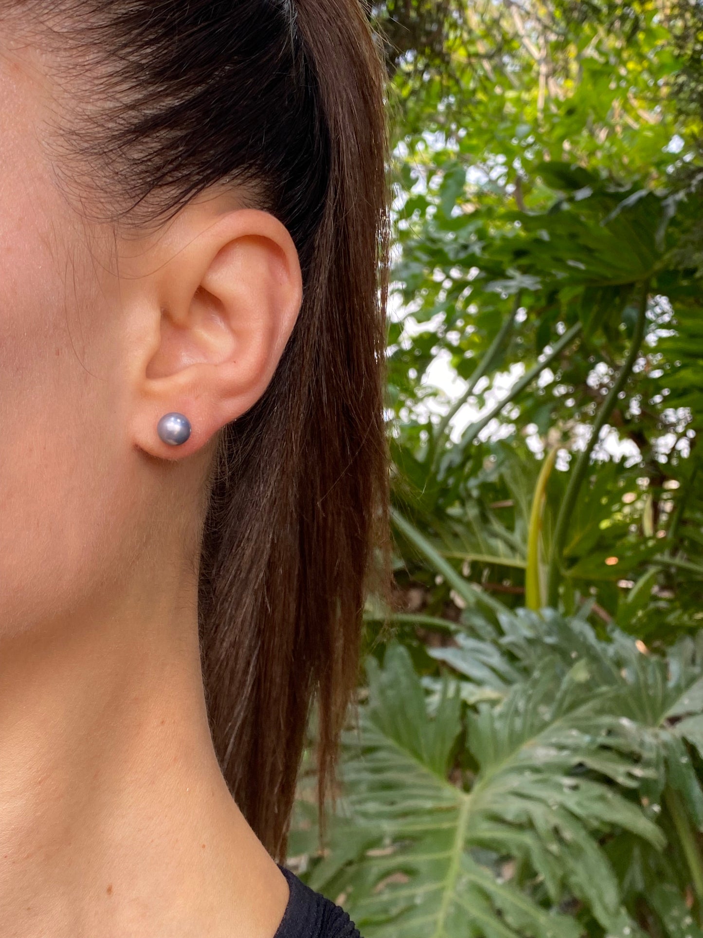 Estate, 9K gold Akoya pearl stud earrings by Jack Friedman