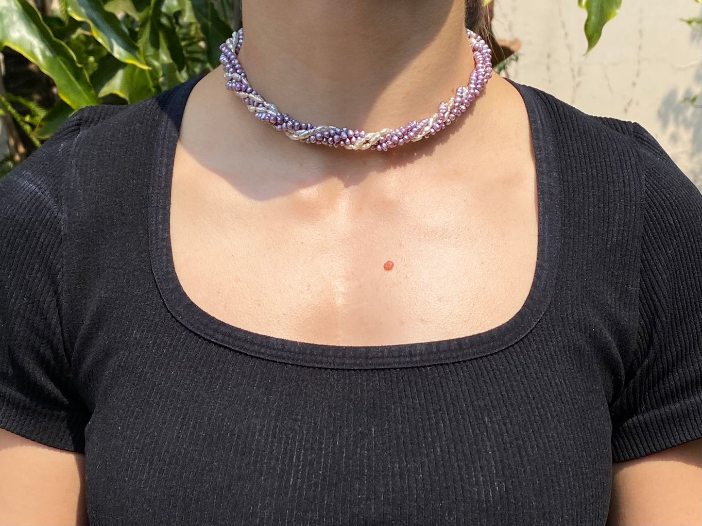 Vintage, 14K gold freshwater pearl necklace, circa 1970's by Jack Friedman