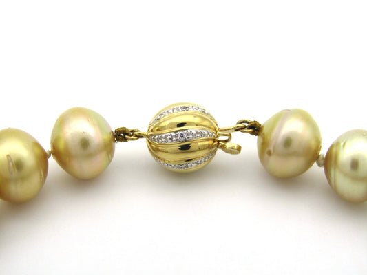 Estate, 18K gold freshwater pearl necklace by Jack Friedman