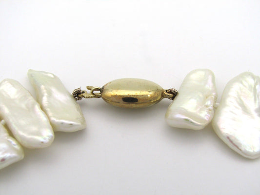 Estate, 9K gold freshwater pearl necklace by Jack Friedman