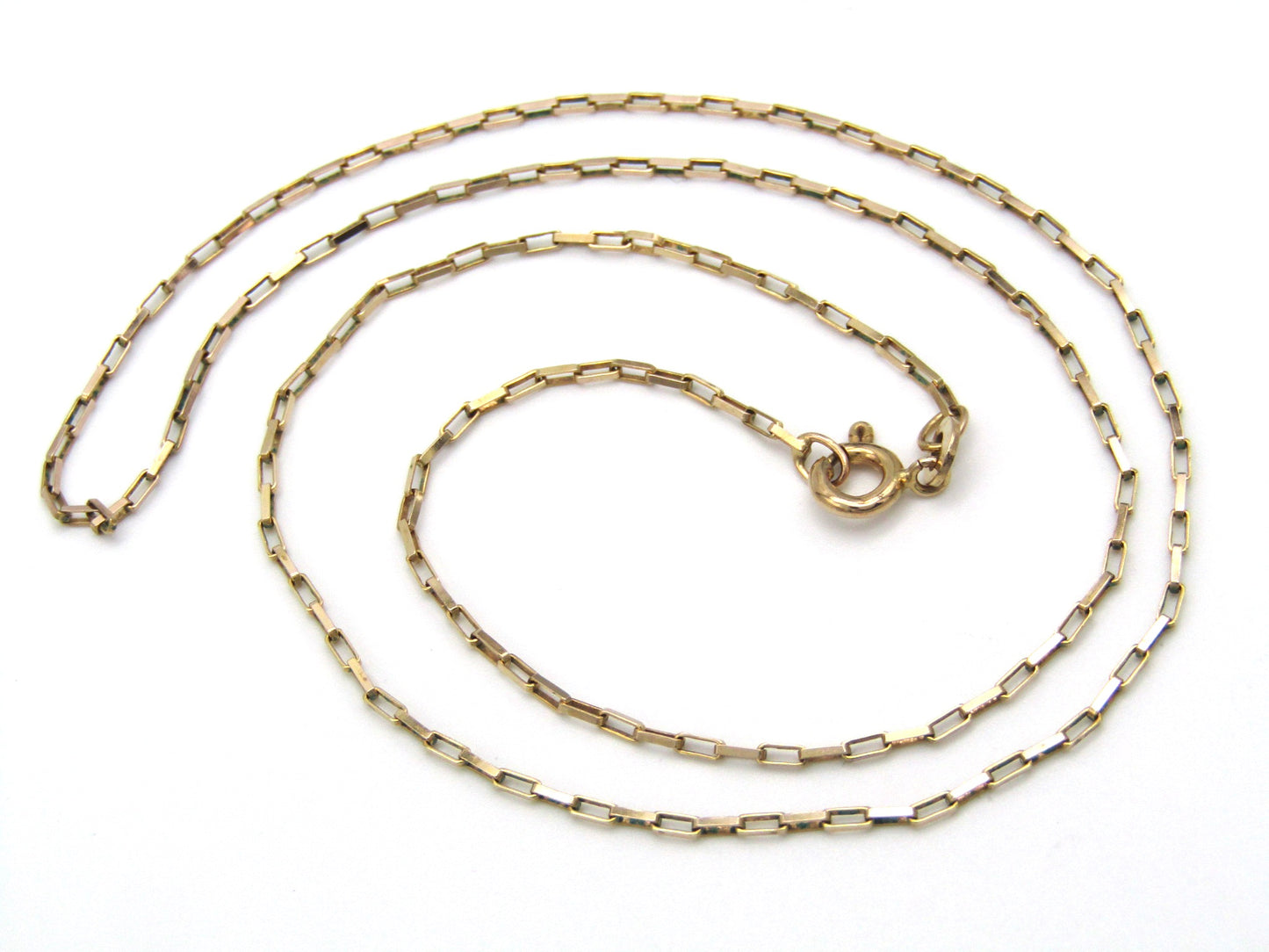 Estate, 9K gold paperclip chain, Italian