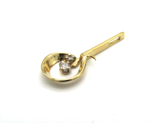 Vintage, 18K gold diamond pendant
