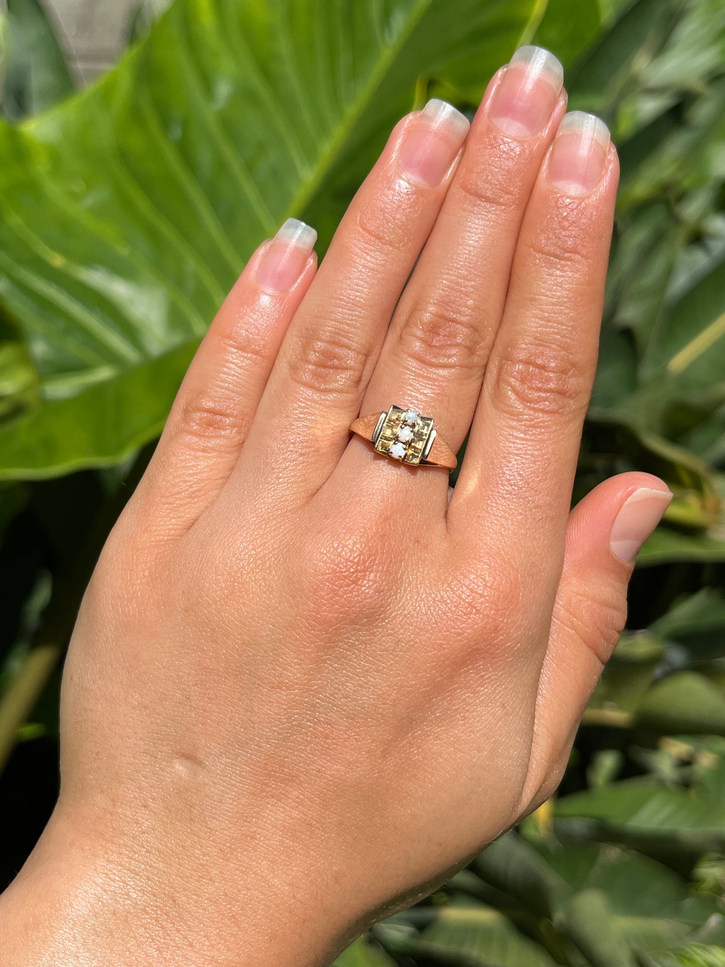 Mid-century, 9K gold opal ring by Zeeta