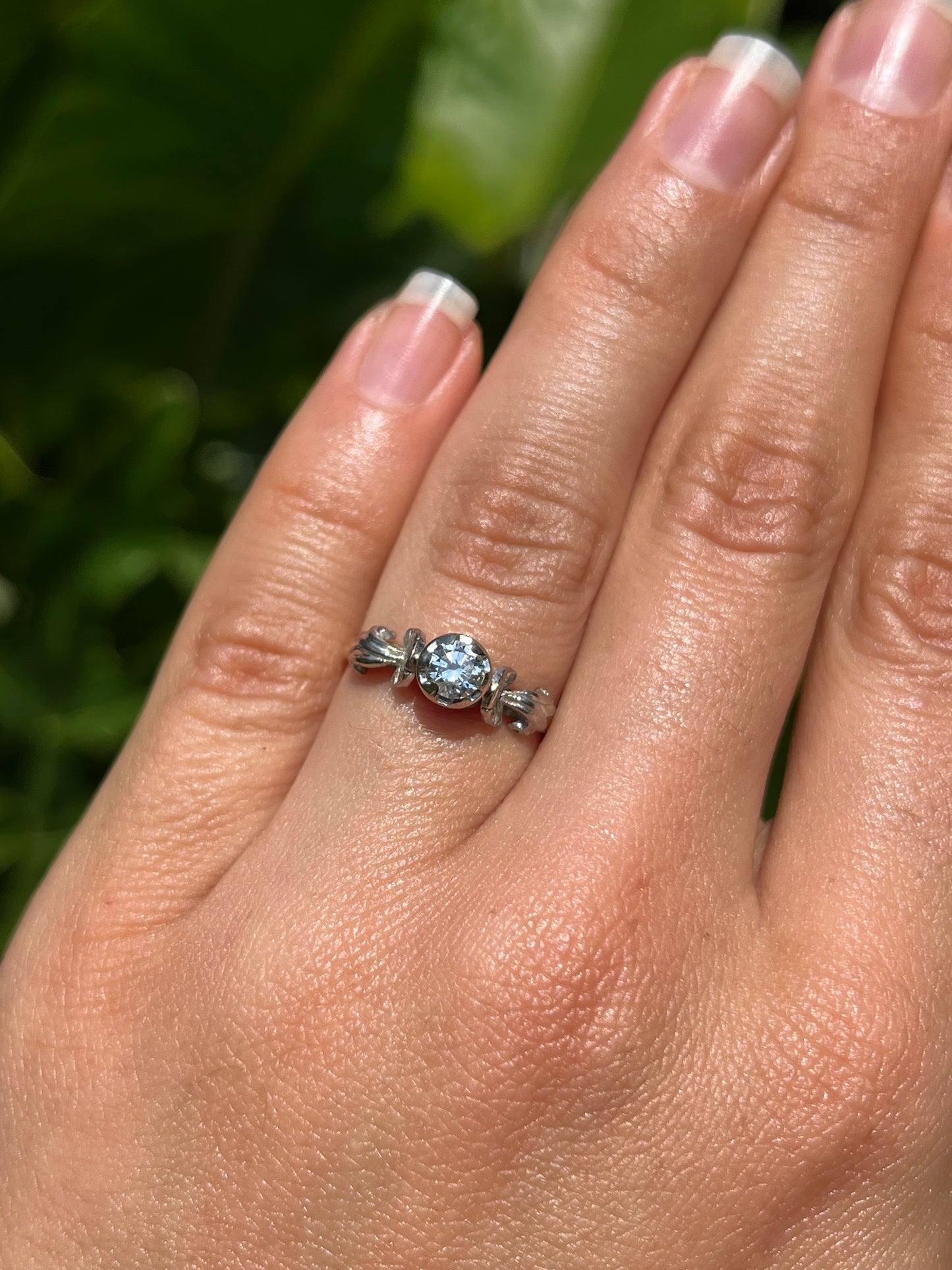 Mid-century, 18K gold diamond engagement ring, South African, 1958