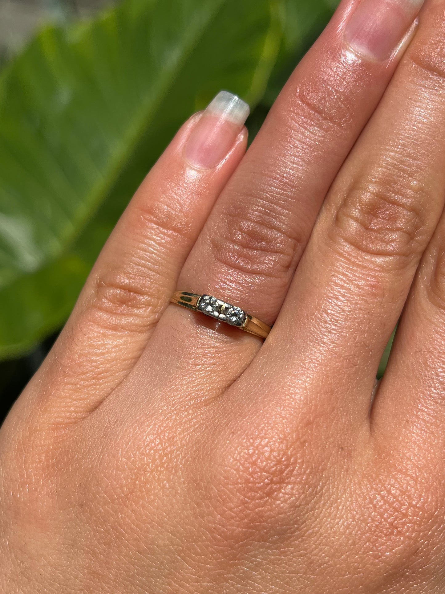 Vintage, 18K gold diamond ring