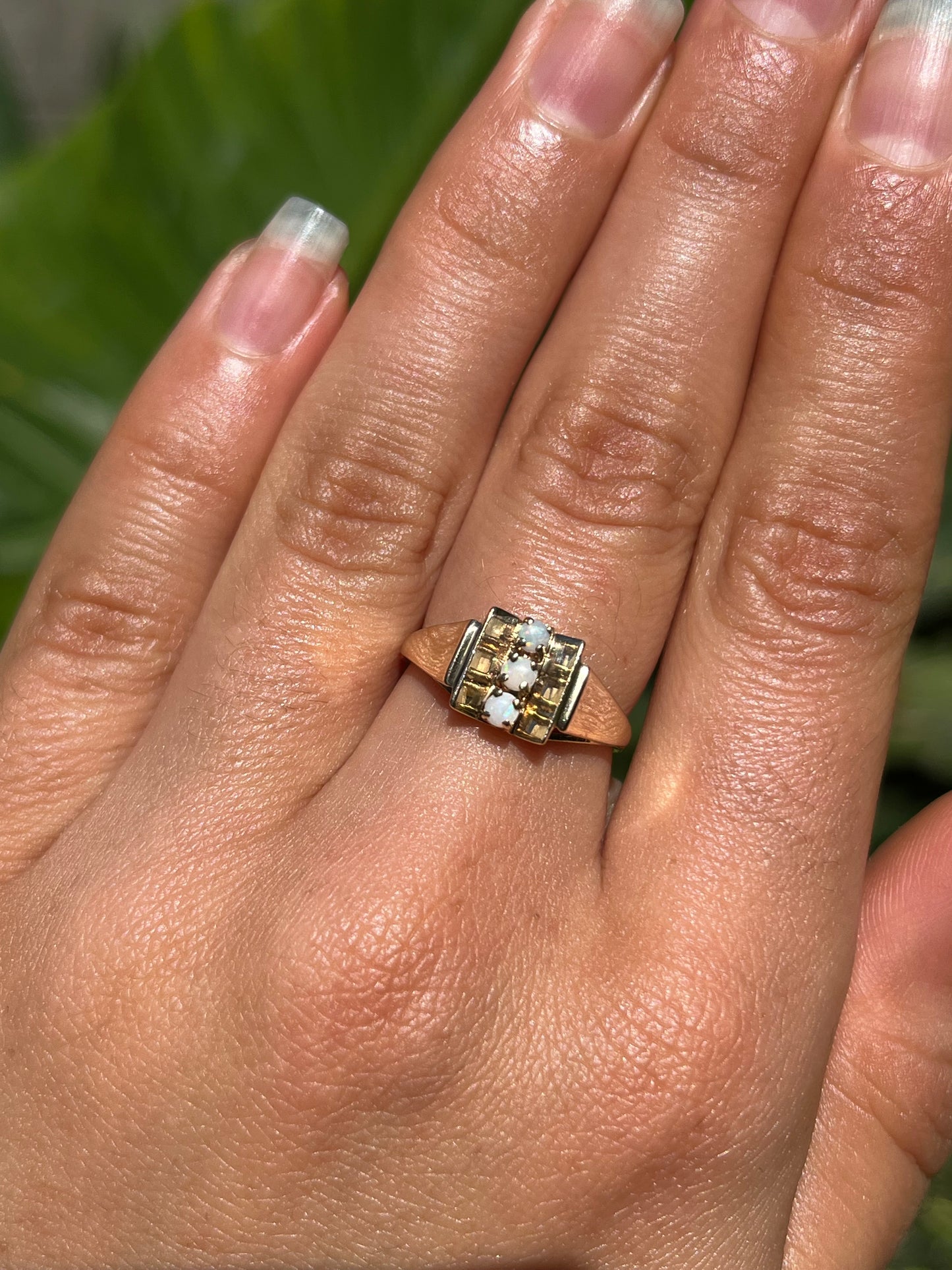 Mid-century, 9K gold opal ring by Zeeta
