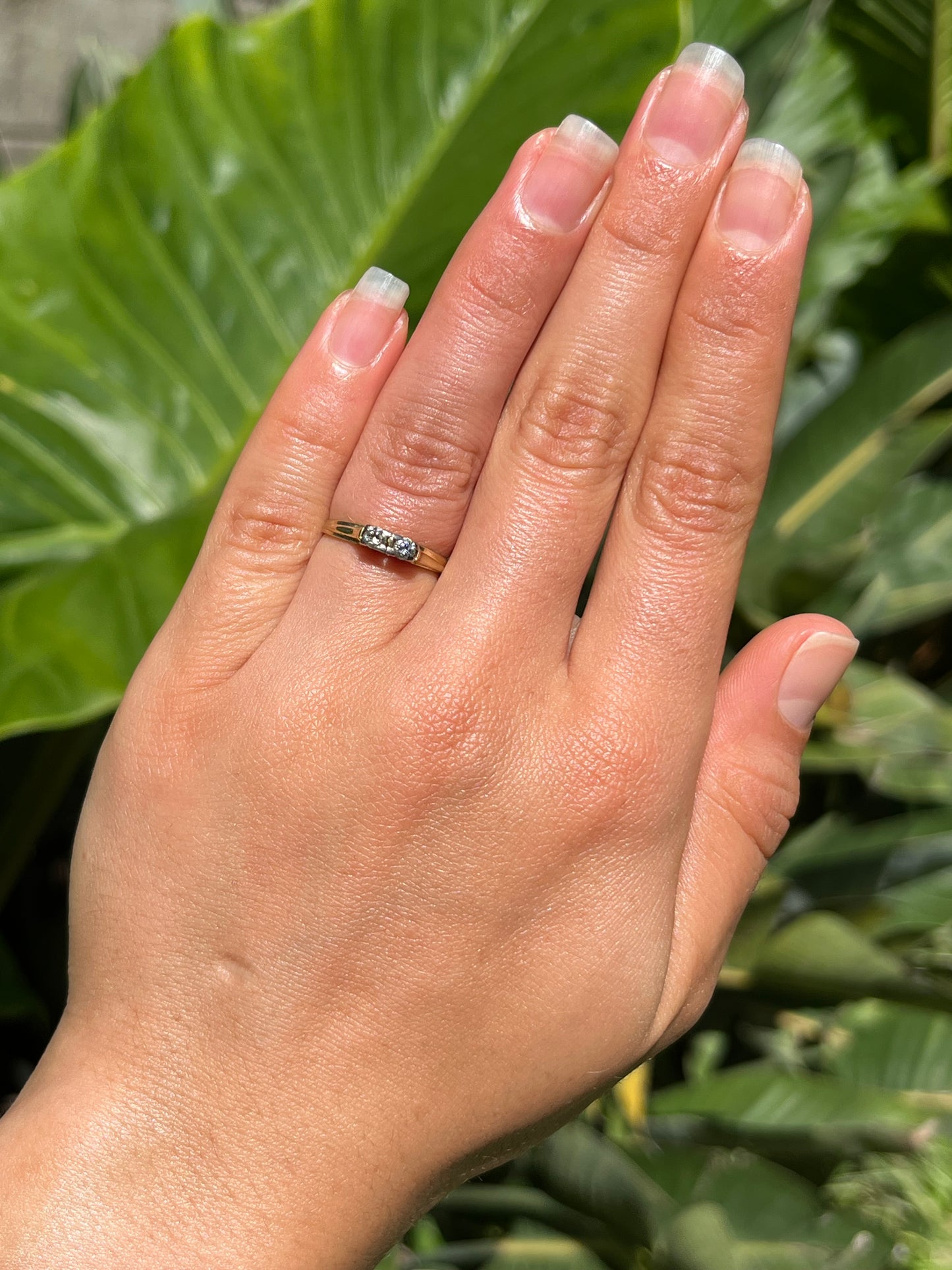 Vintage, 18K gold diamond ring