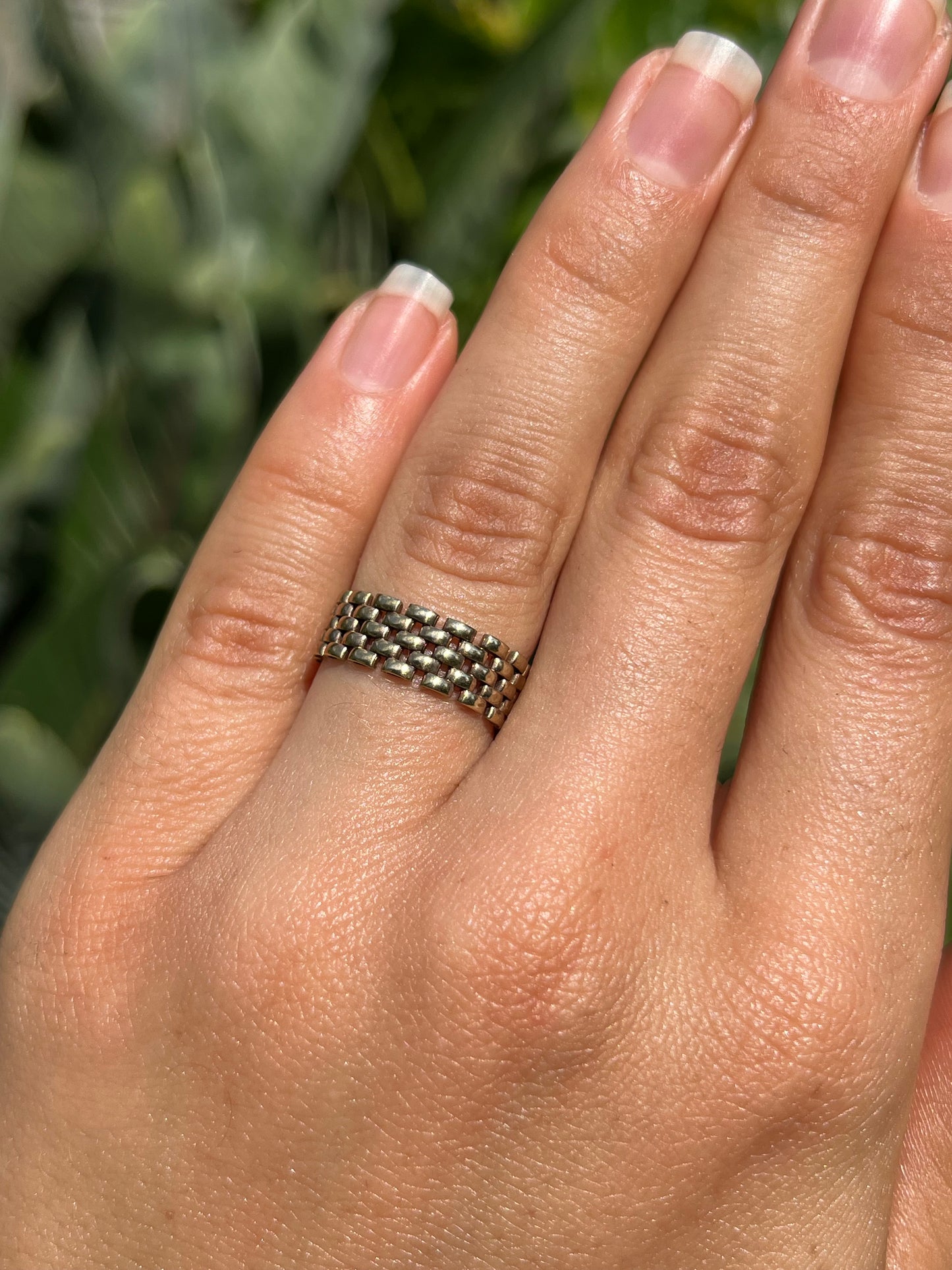 Estate, 9K gold cable mesh ring