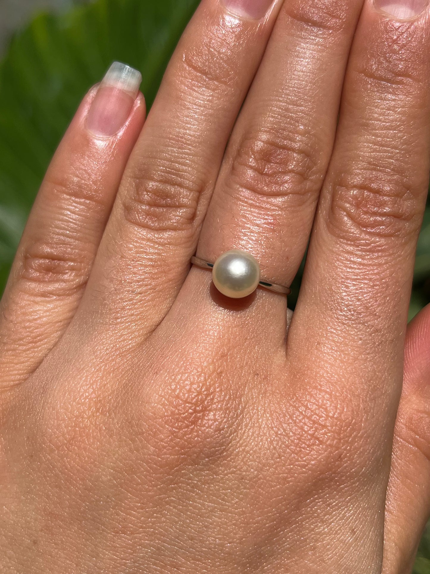 Vintage, 18K gold Akoya pearl ring