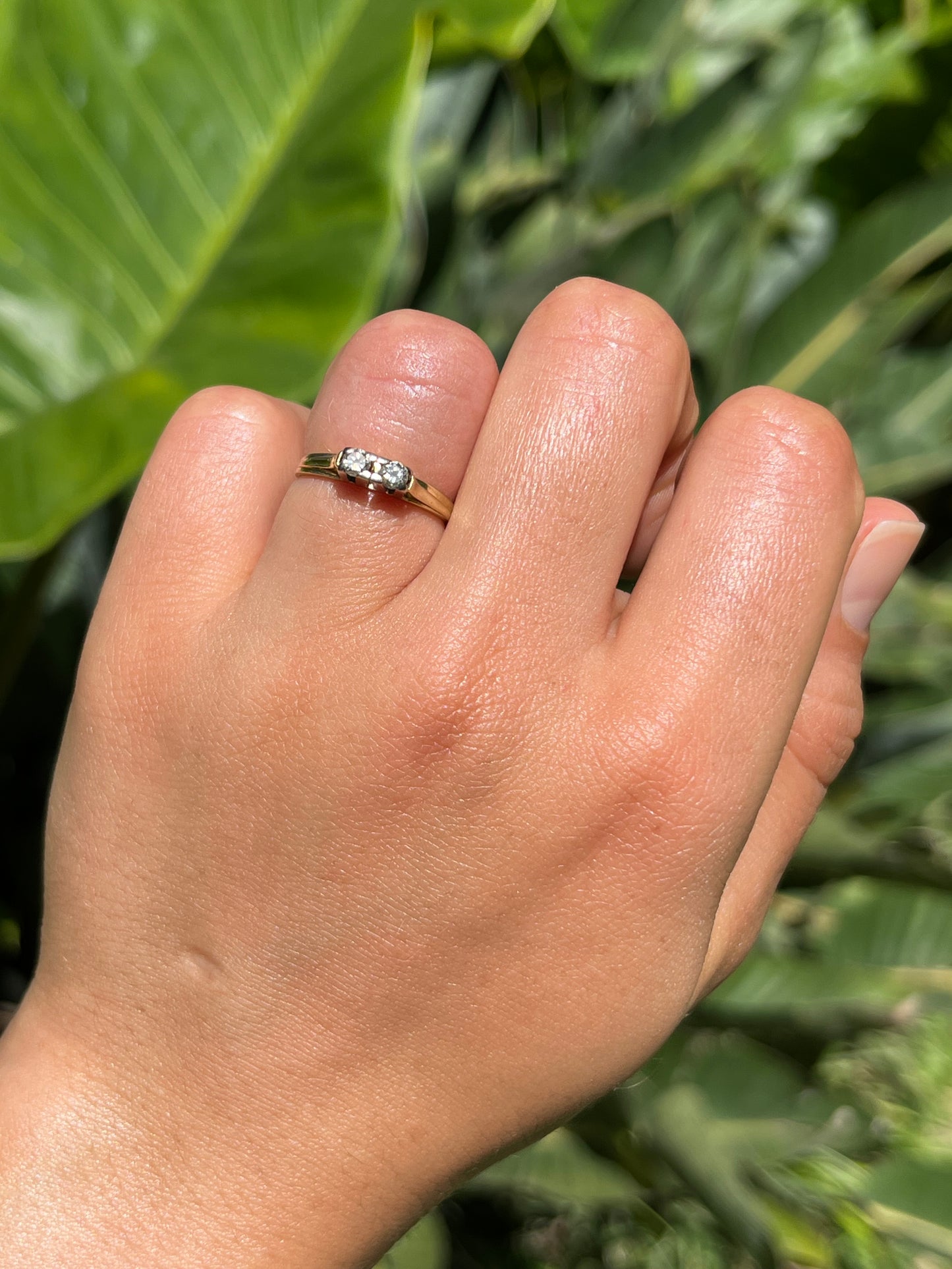 Vintage, 18K gold diamond ring