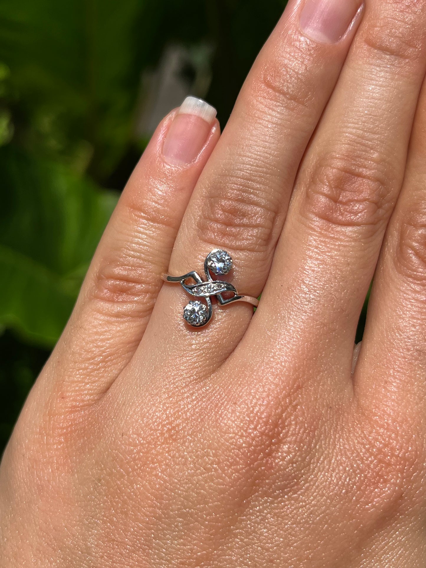 Edwardian, 14K gold diamond ring