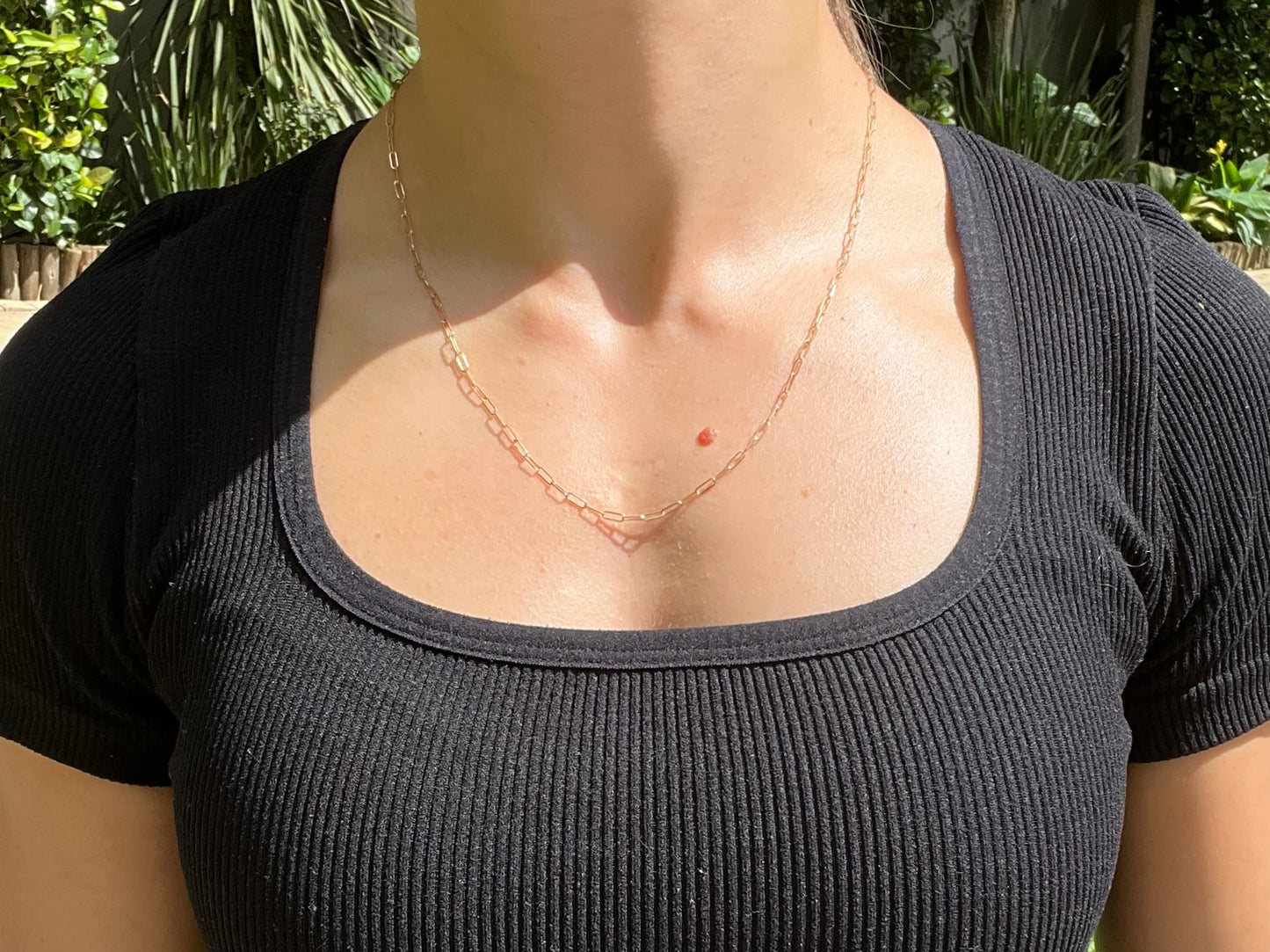 Estate, 9K gold paperclip chain by UnoAerre.