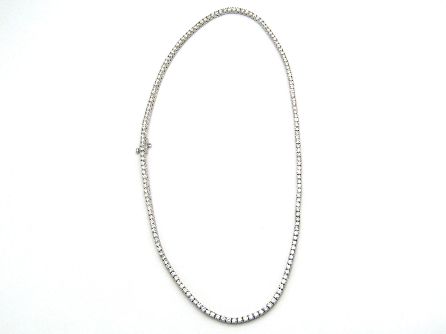 18K gold 8.4ctw diamond tennis necklace