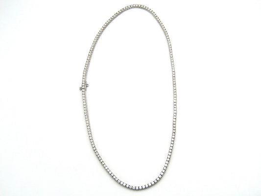 18K gold 8.4ctw diamond tennis necklace
