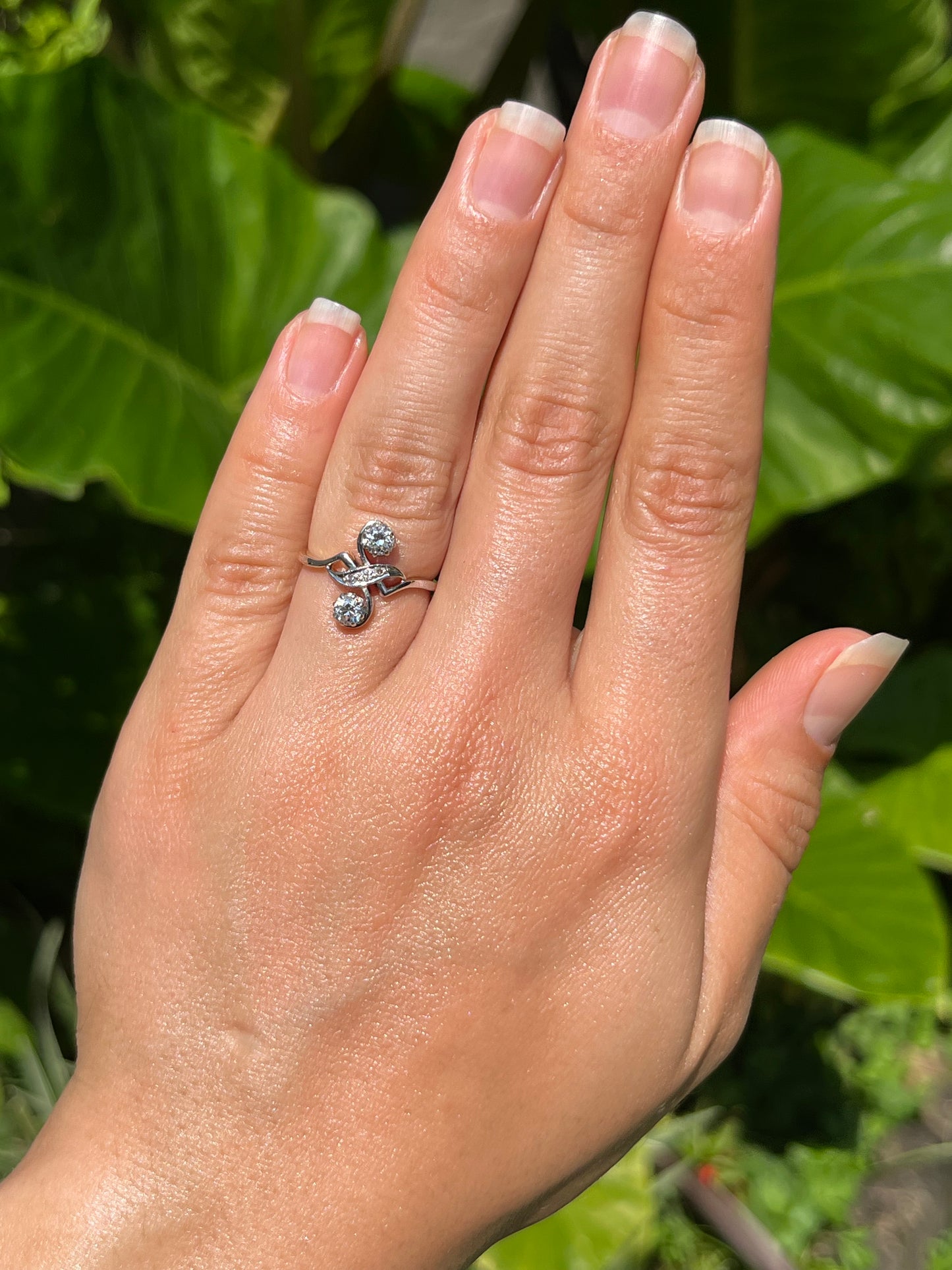 Edwardian, 14K gold diamond ring