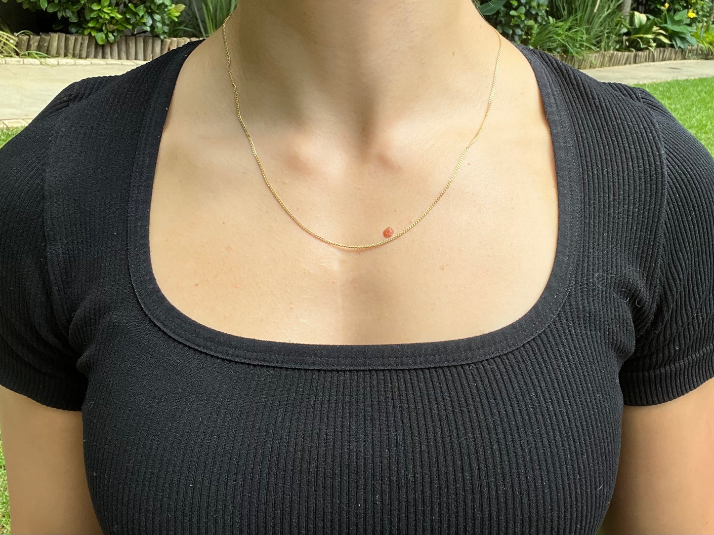 Vintage, 9K gold fine curb link chain