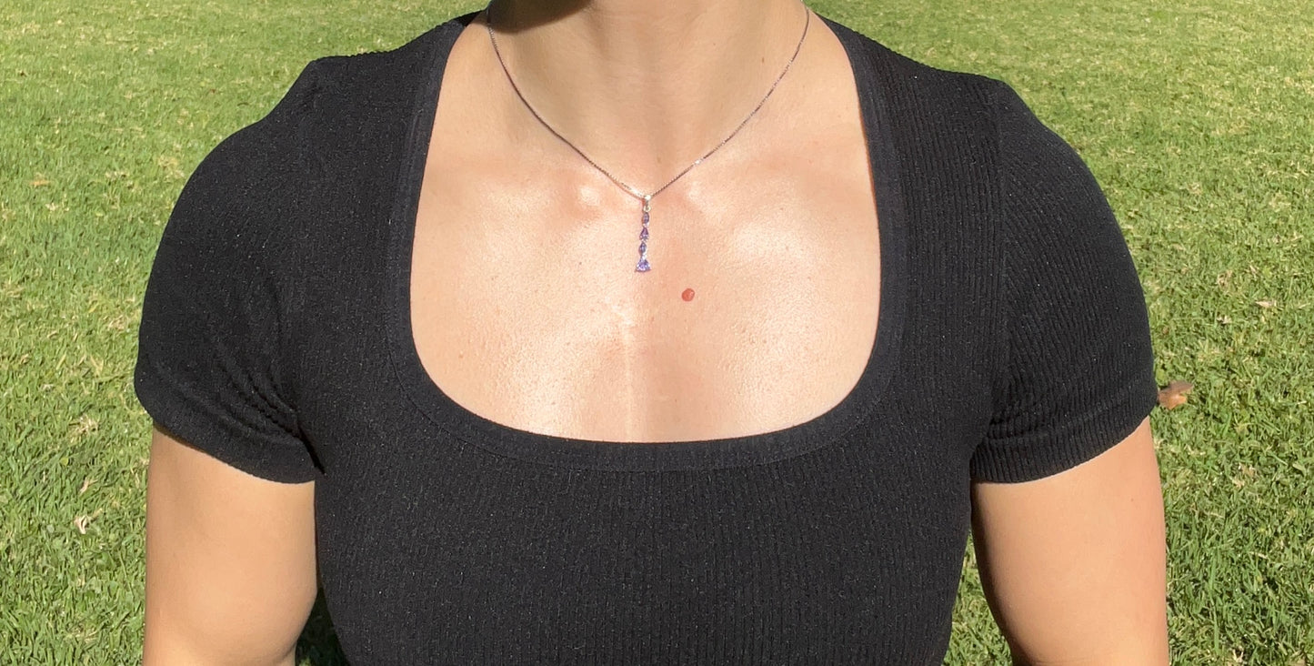 Estate, 18k gold tanzanite pendant by Browns