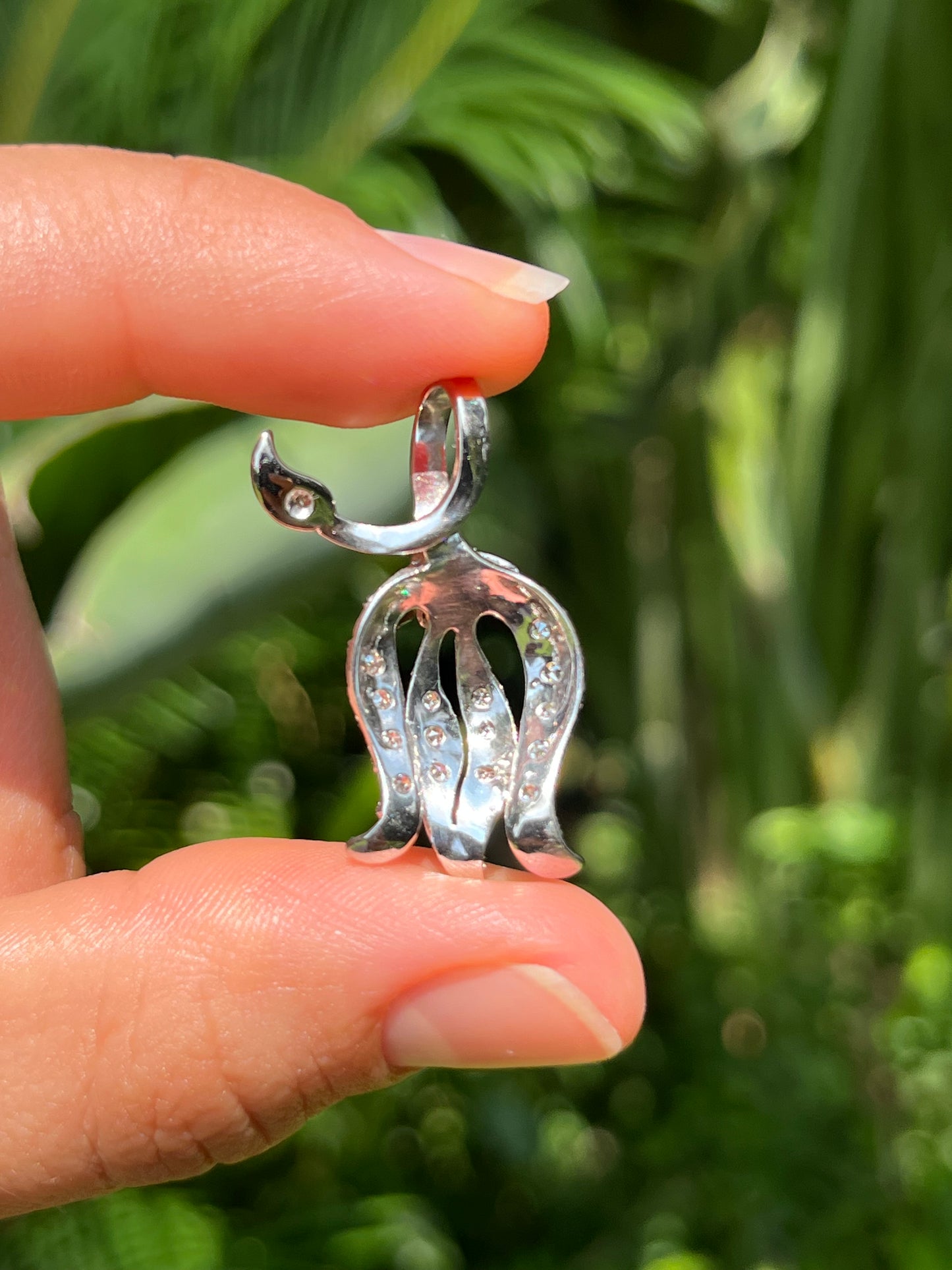 Edwardian, 9K gold diamond pendant