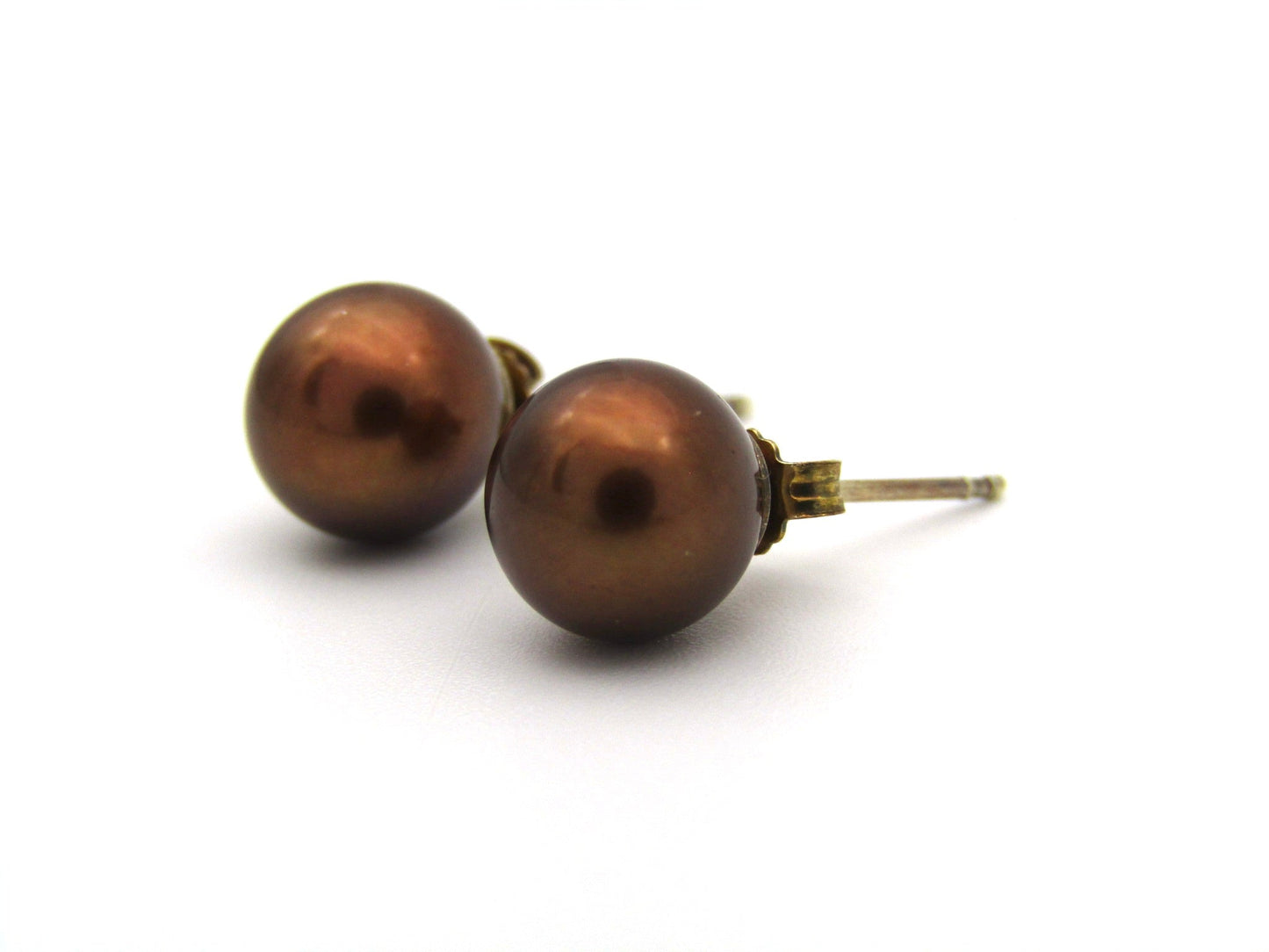 Estate, 9K gold Akoya pearl stud earrings by Jack Friedman