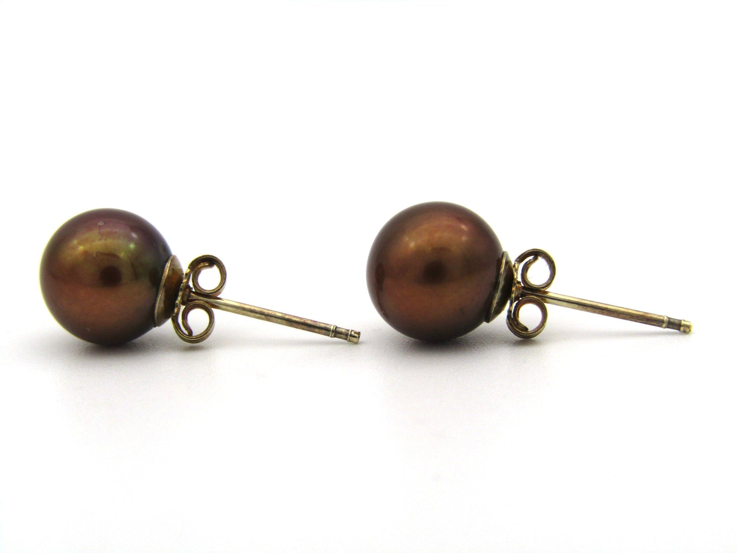 Estate, 9K gold Akoya pearl stud earrings by Jack Friedman