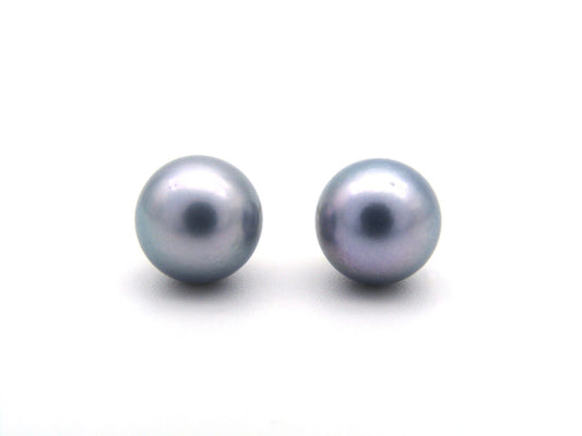 Estate, 9K gold Akoya pearl stud earrings by Jack Friedman