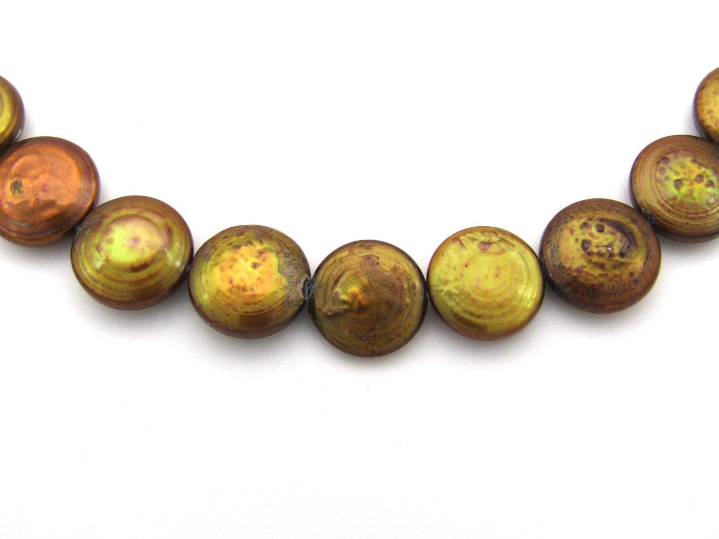 Estate, 9K gold coin freshwater pearl necklace by Jack Friedman