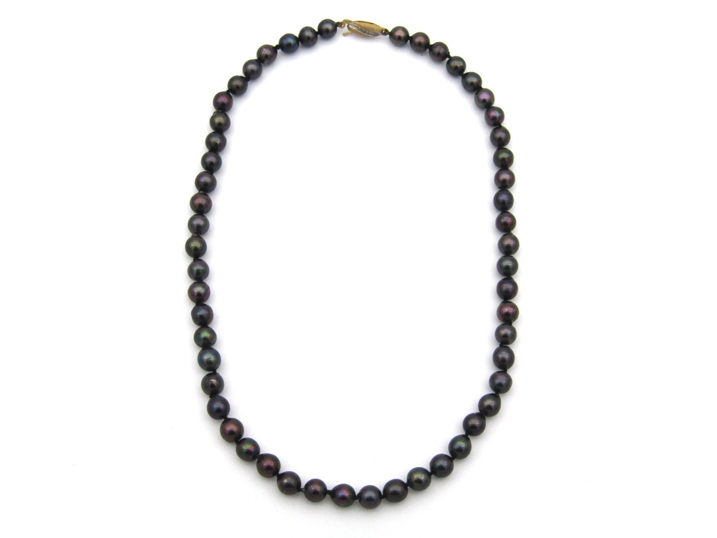 Estate, 9K gold freshwater pearl necklace by Jack Friedman