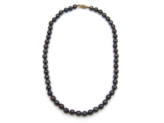 Estate, 9K gold freshwater pearl necklace by Jack Friedman