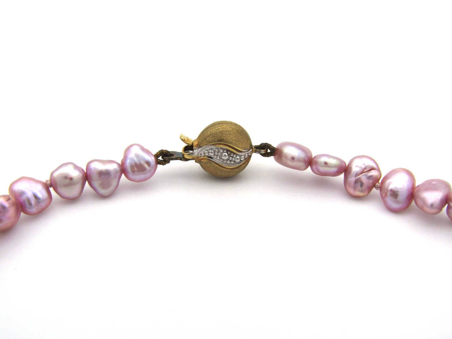 Estate, 9K gold freshwater pearl necklace by Jack Friedman