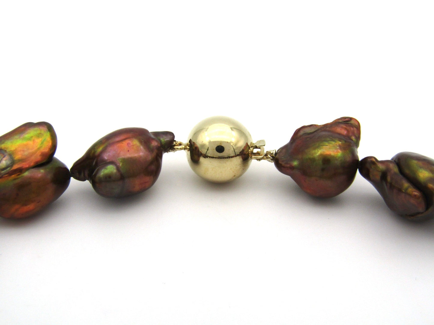 Estate, 9K gold baroque pearl necklace by Jack Friedman