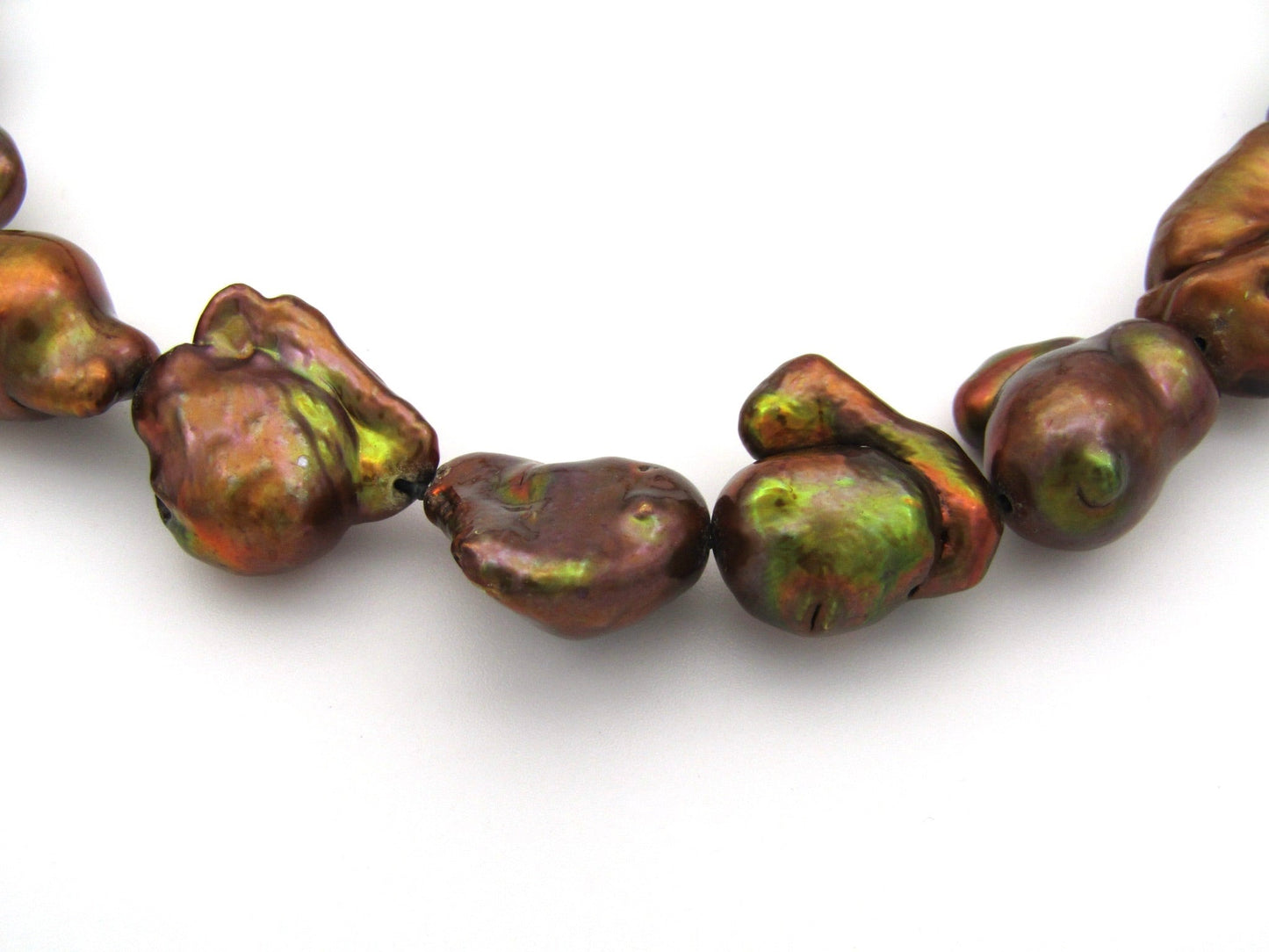 Estate, 9K gold baroque pearl necklace by Jack Friedman