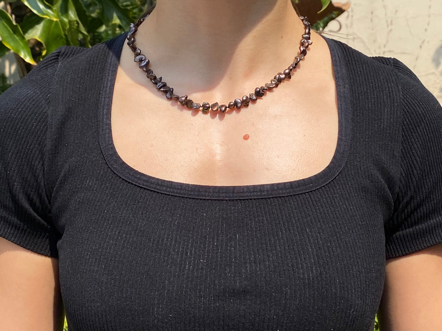 Estate, 9K gold freshwater pearl necklace by Jack Friedman