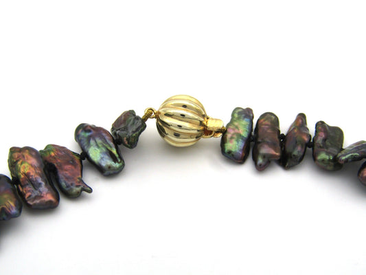Estate, 14K gold freshwater pearl necklace by Jack Friedman