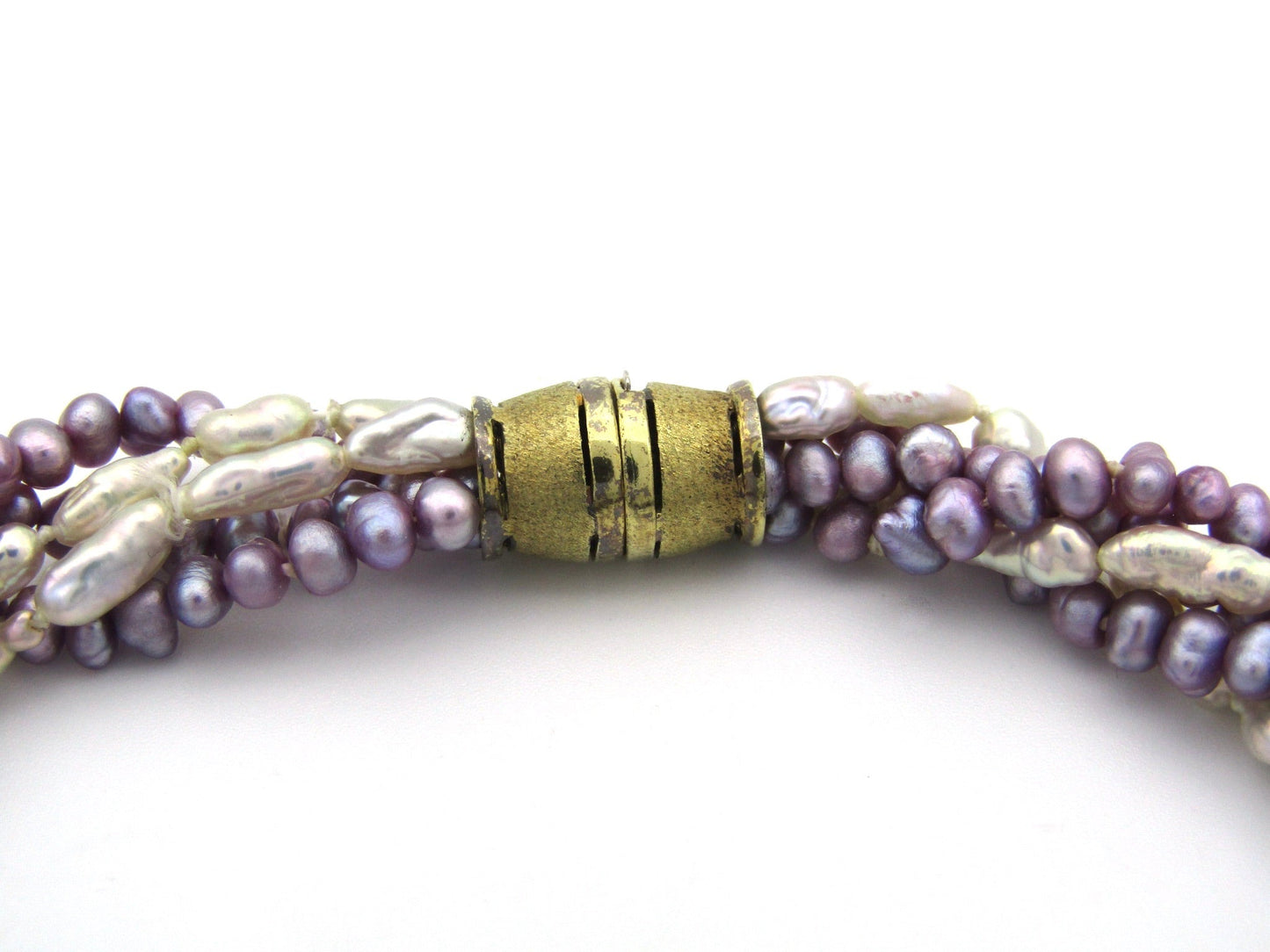 Vintage, 14K gold freshwater pearl necklace, circa 1970's by Jack Friedman