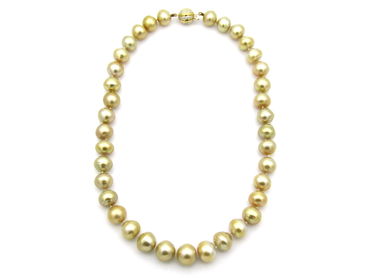 Estate, 18K gold freshwater pearl necklace by Jack Friedman
