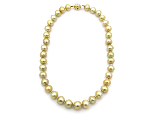 Estate, 18K gold freshwater pearl necklace by Jack Friedman