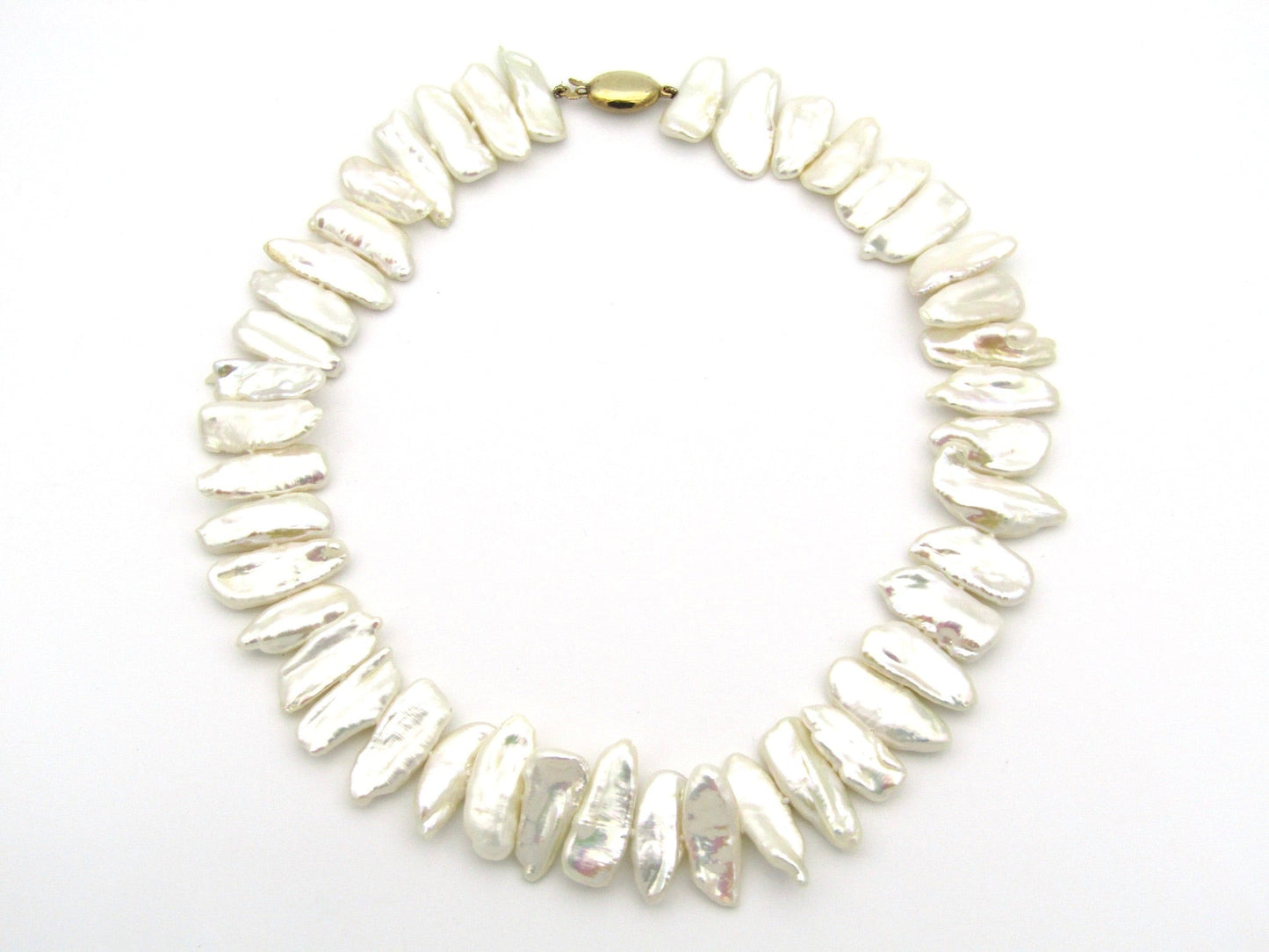 Estate, 9K gold freshwater pearl necklace by Jack Friedman
