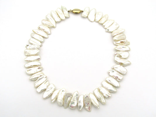 Estate, 9K gold freshwater pearl necklace by Jack Friedman