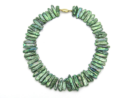 Estate, 9K gold freshwater pearl necklace by Jack Friedman