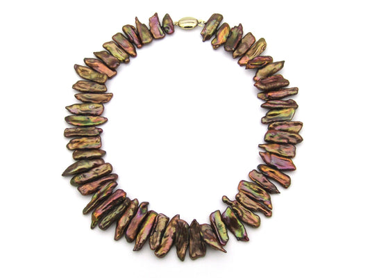 Estate, 9K gold freshwater pearl necklace by Jack Friedman