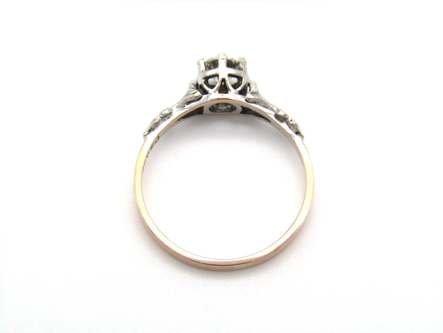 Mid-century, 9K gold diamond ring