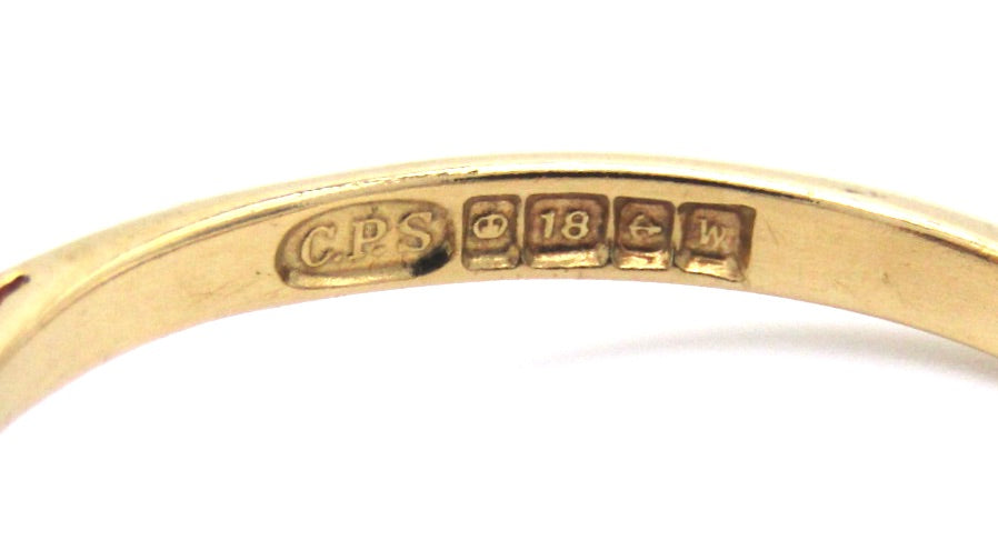 Vintage, 18K gold sapphire and diamond ring, Birmingham, 1971, by CPS Jewellery Company Ltd