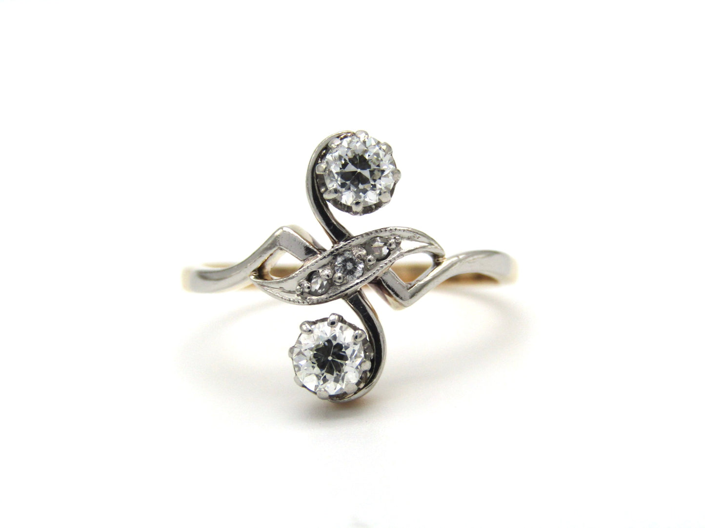 Edwardian, 14K gold diamond ring