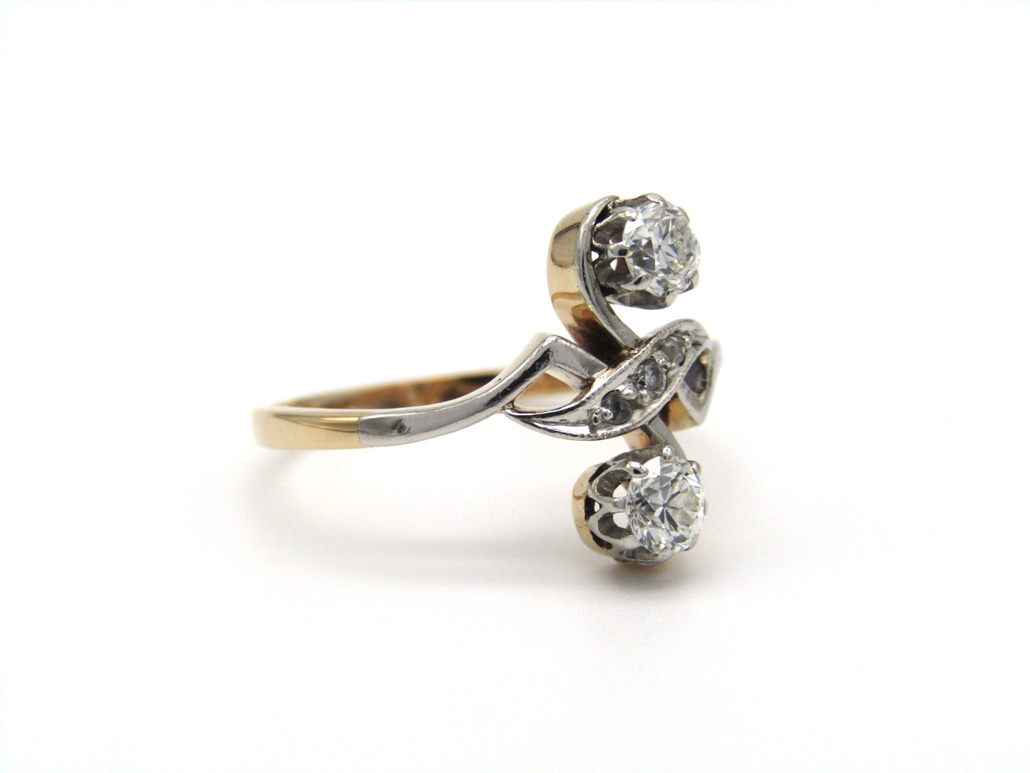 Edwardian, 14K gold diamond ring