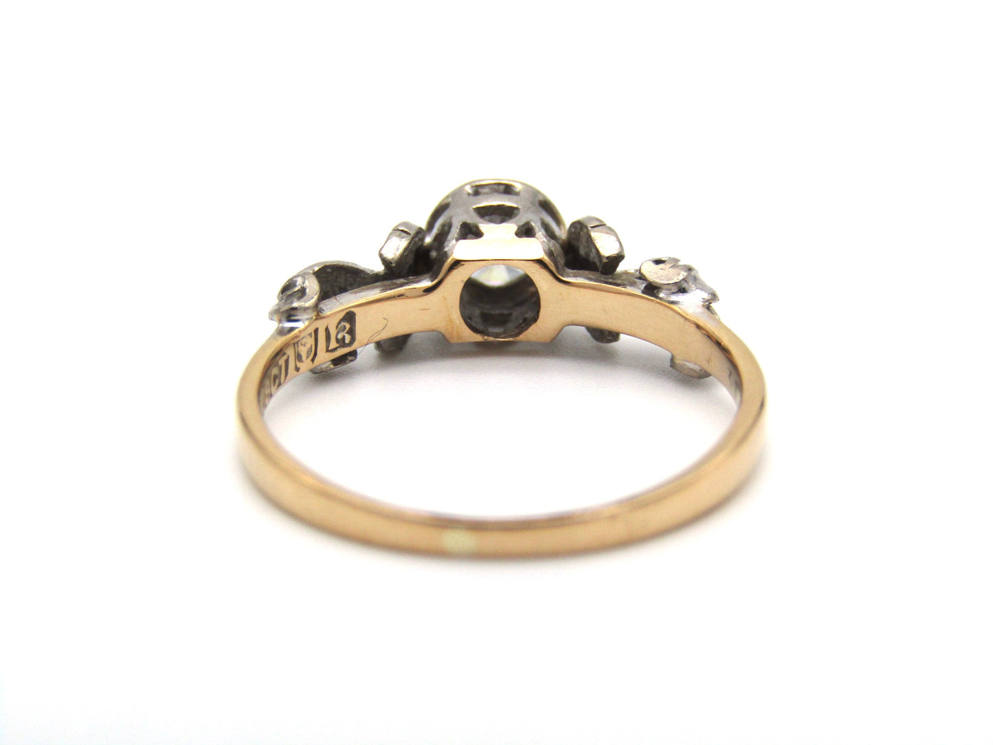 Mid-century, 18K gold diamond engagement ring, South African, 1958