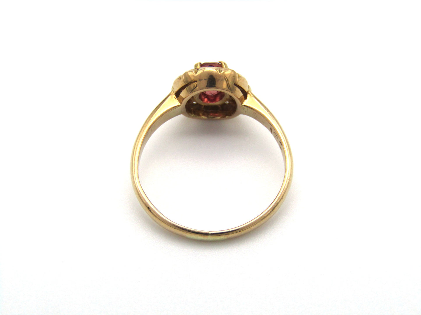 Vintage, 18k gold ruby and diamond ring