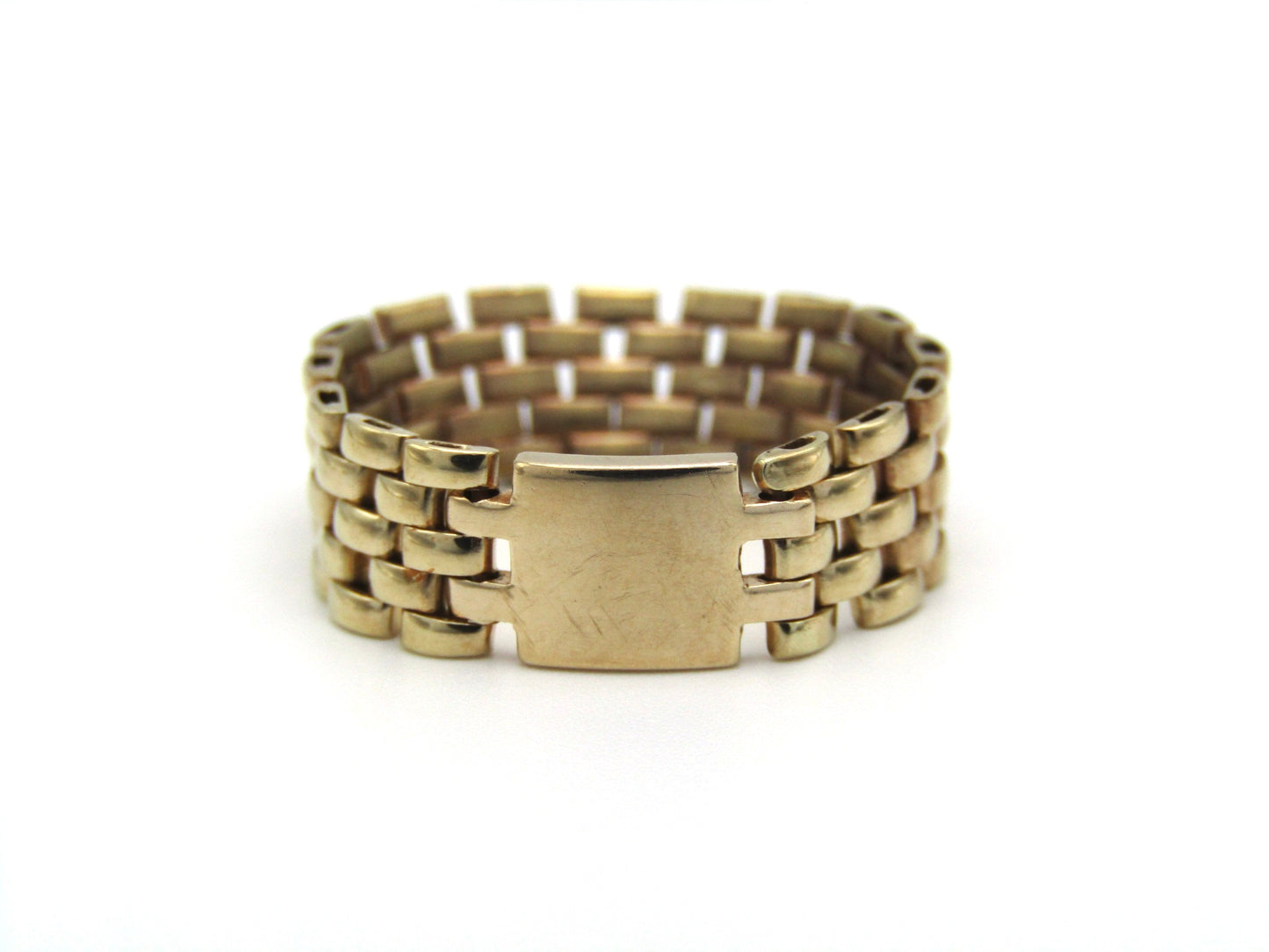 Estate, 9K gold cable mesh ring