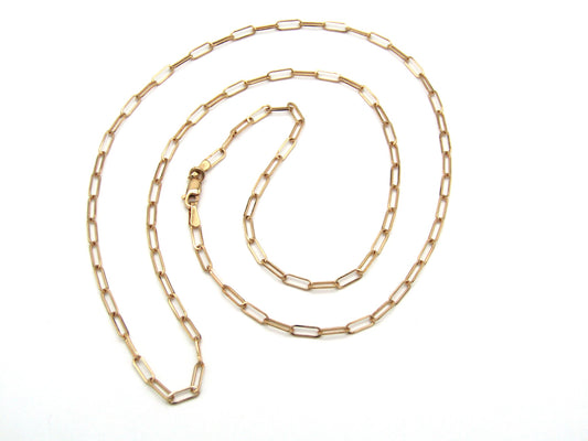 Estate, 9K gold paperclip chain by UnoAerre.