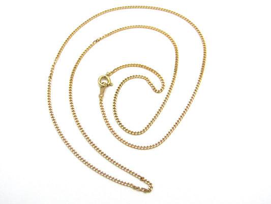 Vintage, 9K gold fine curb link chain